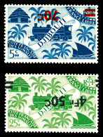 ** N°256a Et 260a: Surcharges Renversées Sur Les 2 Exemplaires. TTB (certificat)  Qualité: **  Cote: 600 Euros - Unused Stamps