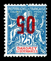 * N°37a, 05 Sur 25c Bleu: Surcharge Renversée. TTB (signé Scheller/certificat)  Qualité: *  Cote: 300 Euros - Unused Stamps