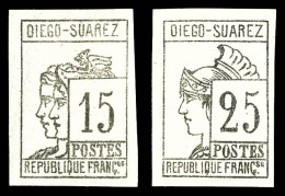 * N°8/9, 15c Gris-noir Et 25c Gris Noir, Les 2 Valeurs TTB (certificat)  Qualité: *  Cote: 620 Euros - Unused Stamps