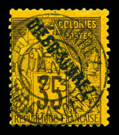 O N°22, 35c Violet-noir Sur Jaune, Tirage 250 Exemplaires, TTB (signé Brun/Scheller/certificat)  Qualité: Oblitéré  Cote - Used Stamps