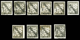 O Taxe N°3/12, Les 10 Valeurs TB N°7 (*), 8 Et 9 *, 11(*).  Qualité: Oblitéré  Cote: 1840 Euros - Used Stamps