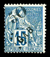 * N°4, 50 Sur 15c Bleu, Tirage 300 Exemplaires, R.R. SUP (certificat)  Qualité: *  Cote: 1800 Euros - Unused Stamps