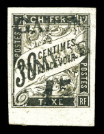 * N°12, 15 Sur 30c Noir, Tirage 250 Exemplaires, Quatre Belles Marges Et Bord De Feuille, PIECE SUPERBE ET RARE (signé C - Neufs