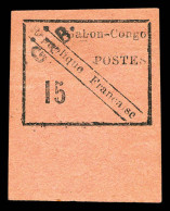 * N°14, 15c Noir Sur Rose, Bord De Feuille. SUP. R. (signé Brun/Calves/certificat)  Qualité: *  Cote: 2300 Euros - Unused Stamps