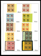 * N°20Aa/29Aa, Chiffres Espacés, Tous En Bloc De Quatre Bdf Tenant à Normaux, Dont Les 22Aa/24Aa **. SUP  Qualité: *  Co - Unused Stamps