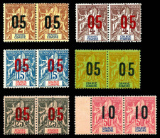 ** N°20Aa, 21Aa, 22Aa, 23Aa, 24Aa Et 28Aa, Les 6 Valeurs Surcharges Espacées Tenant à Normales. TTB  Qualité: **  Cote:  - Unused Stamps