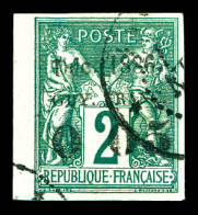 O N°1b, 005 Sur 2c (sans F), Bord De Feuille Latéral. SUP. R. (signé Calves/certificat)  Qualité: Oblitéré  Cote: 1100 E - Used Stamps