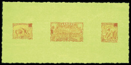 (*) 49 + 55 + 63, épreuve Collective Des 3 Poinçons Sans Faciale En Rouge Sur Papier Vert Dentelé, Tamanoir, Chercheur D - Unused Stamps