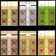 ** N°66/71, Les 5 Valeurs En Bloc De Quatre Haut De Feuille Millésime '3' (N°71 Pd). TB  Qualité: **  Cote: 473 Euros - Unused Stamps