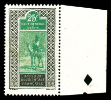 * N°27a, 25c Noir Et Vert: Sans Surcharge, Quasi **, Bdf. TTB (signé Scheller)  Qualité: *  Cote: 280 Euros - Unused Stamps