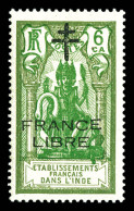 * N°179b, 6 Ca SURCHARGE NOIRE. SUP (certificat)  Qualité: *  Cote: 350 Euros - Unused Stamps