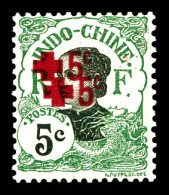 ** N°66a, Croix Rouge Double Surcharge. TTB (signé Brun/certificat)  Qualité: **  Cote: 530 Euros - Unused Stamps