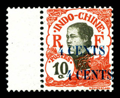 ** N°76c, 4c Sur 10c Rouge: Double Surcharge, Bord De Feuille. SUP (signé Brun/certificat)  Qualité: **  Cote: 440 Euros - Unused Stamps