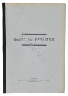 Biografia - Grand'Uff. Dott. Piero Crespi - (Alessandria) - 1933 - Autres & Non Classés