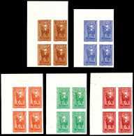* N°183/187, Série Général Galliéni En Blocs De 4 Cdf (183 (*)). TTB (certificat)  Qualité: *  Cote: 1200 Euros - Unused Stamps