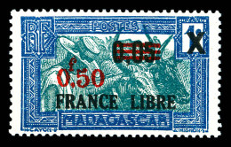 ** N°241c, 0.50 S 0.05 S 1c Bleu Clair Et Vert-bleu, Tirage 375 Ex. SUP. R. (certificat)  Qualité: **  Cote: 1200 Euros - Unused Stamps