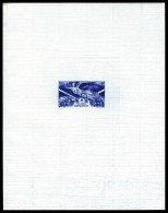 (*) N°65/71, Série Tchad Au Rhin: Ensemble De 7 épreuves D'Artiste En Bleu Outremer Sur Papier Filigrané (17x 21,5 Cm),  - Unused Stamps