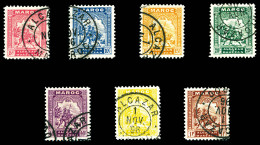 O N°2/8, Série De 1896, Les 7 Valeurs SUP (certificat)  Qualité: Oblitéré  Cote: 1070 Euros - Lokale Post