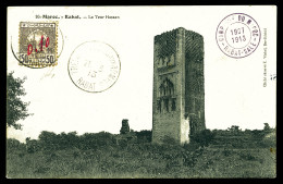 O N°8, 0.10 Sur 50 M Violet-gris Oblitéré Sur Carte Postale Frappée Du Cachet à Date 'Tresor Et Poste Aux Armées Rabat'. - Poste Locali