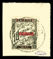 O N°10, 10c Noir Surchargé Carmin, TTB (signé/certificat)  Qualité: Oblitéré  Cote: 1000 Euros - Used Stamps