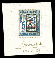 O N°18, 5c Sur 5c Bleu Sur Son Support, Très Bon Centrage. SUPERBE. R. (certificat)  Qualité: Oblitéré  Cote: 1450 Euros - Used Stamps