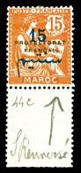 * N°42, 15c Sur 15c Orange: Lettre 'S' Renversé, Bdf. TB (signé Calves)  Qualité: * - Nuevos