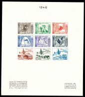 (*) Non Emis, épreuve Collective Sur Feuillet 213x185mm Composée De 6 Exemplaires Poste Et 3 Exemplaires De PA, Par M. V - Unused Stamps