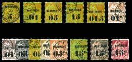 O N°1, 3 à 8, 10 à 12, 14, 16 à 18, Les 14 Valeurs TB  Qualité: Oblitéré  Cote: 1098 Euros - Used Stamps