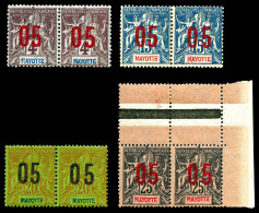 ** N°22Aa, 23Aa, 24Aa Et 25Aa, Les 4 Valeurs Surcharges Espacées Tenant à Normale. TB  Qualité: **  Cote: 198 Euros - Unused Stamps