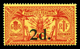 ** N°69, 2 D. Sur 40 Centimes, SUP (certificat)  Qualité: **  Cote: 970 Euros - Unused Stamps