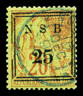 O N°16, 25 Sur 20c Brique Sur Vert. SUP (signé Calves/certificat)  Qualité: Oblitéré  Cote: 825 Euros - Used Stamps