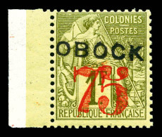 ** N°30, 75 Sur 1F, Bord De Feuille. SUP (certificat)  Qualité: **  Cote: 310 Euros - Unused Stamps