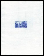 (*) N°19/25, Série Tchad Au Rhin: Ensemble De 7 épreuves D'Artiste En Bleu Outremer Sur Papier Filigrané (17x 21,5 Cm),  - Airmail