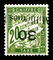 ** Taxe N°3a, 30m Sur 20c Olive: Surcharge Renversée, Très Bon Centrage. SUPERBE. R.R. (signé Calves/certificat)  Qualit - Unused Stamps