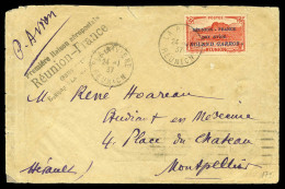 O N°1, 50c Rouge Surchargé 'Rolland Garros' Obl Càd LA RIVIERE+ Griffe '1ère Liaison Aèropostale' Sur Lettre Du 24 Janv  - Airmail