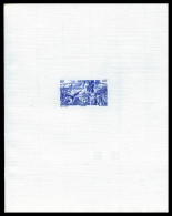 (*) N°35/41, Série Tchad Au Rhin: Ensemble De 7 épreuves D'Artiste En Bleu Outremer Sur Papier Filigrané (17x 21,5 Cm),  - Poste Aérienne