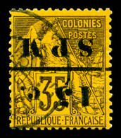 O N°13a, 15c Sur 35c, Surcharge Renversée. SUP (signé Brun/certificat)  Qualité: Oblitéré  Cote: 1100 Euros - Used Stamps