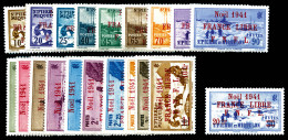 * N°212/231, Série Complète Avec Surcharge Rouge, Les 20 Exemplaires TB (certificat)  Qualité: *  Cote: 1420 Euros - Unused Stamps