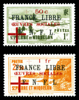 * N°310/311, Paire Surchargée 'Oeuvres Sociales', Les 2 Ex TB  Qualité: *  Cote: 220 Euros - Unused Stamps