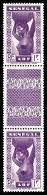 ** N°147b, 1F Violet En Paire Avec Interpanneau Non Découpé Bdf. SUP. R. (certificat)  Qualité: **  Cote: 1000 Euros - Unused Stamps