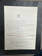 Mademoiselle Mary Comtesse D’Auxy De Launois *1876 Bruxelles +1905 Mons Dolez De Cockde Caux De Plinval De Bousies Mai - Obituary Notices