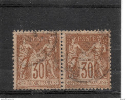 FRANCE 1876 SAGE Yvert 80 Oblitéré, Paire Piquage Décalé - 1876-1898 Sage (Tipo II)