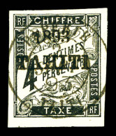 O Taxe N°17, 4c Noir Obl Càd Centrale, Tirage 200 Exemplaires. SUP (signé Calves/certificat)  Qualité: Oblitéré  Cote: 7 - Used Stamps