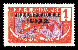 * N°19a, 1c Rouge Et Violet: Sans Surcharge TCHAD. TTB  Qualité: *  Cote: 240 Euros - Unused Stamps