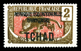 * N°20b, 2c, Variété Double Surcharge 'AFRIQUE EQUATORIALE FRANCAISE'. SUP (certificat)  Qualité: *  Cote: 330 Euros - Ungebraucht