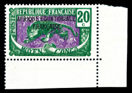 ** N°25a, 20c Vert Et Violet: Sans Surcharge TCHAD, Cdf. SUP (signé Brun/certificat)  Qualité: **  Cote: 450 Euros - Neufs