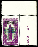 ** N°30a, Double Surcharge Noire Et Bleue, Cdf, SUP (signé Brun/certificat)  Qualité: **  Cote: 570 Euros - Unused Stamps