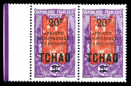 ** N°52a, 20f Sur 5f: Sans Point Après F Tenant à Normal En Paire Bdf. TTB  Qualité: **  Cote: 137 Euros - Unused Stamps