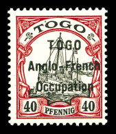 ** N°38, 40 Pfennig Carmin Et Noir. SUP. R. (certificat)  Qualité: **  Cote: 1500 Euros - Unused Stamps