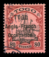 O N°40a, 80 Pfennig, Petit '0' Dans TOGO. TTB (signé Champion/certificat)  Qualité: Oblitéré  Cote: 1100 Euros - Gebraucht